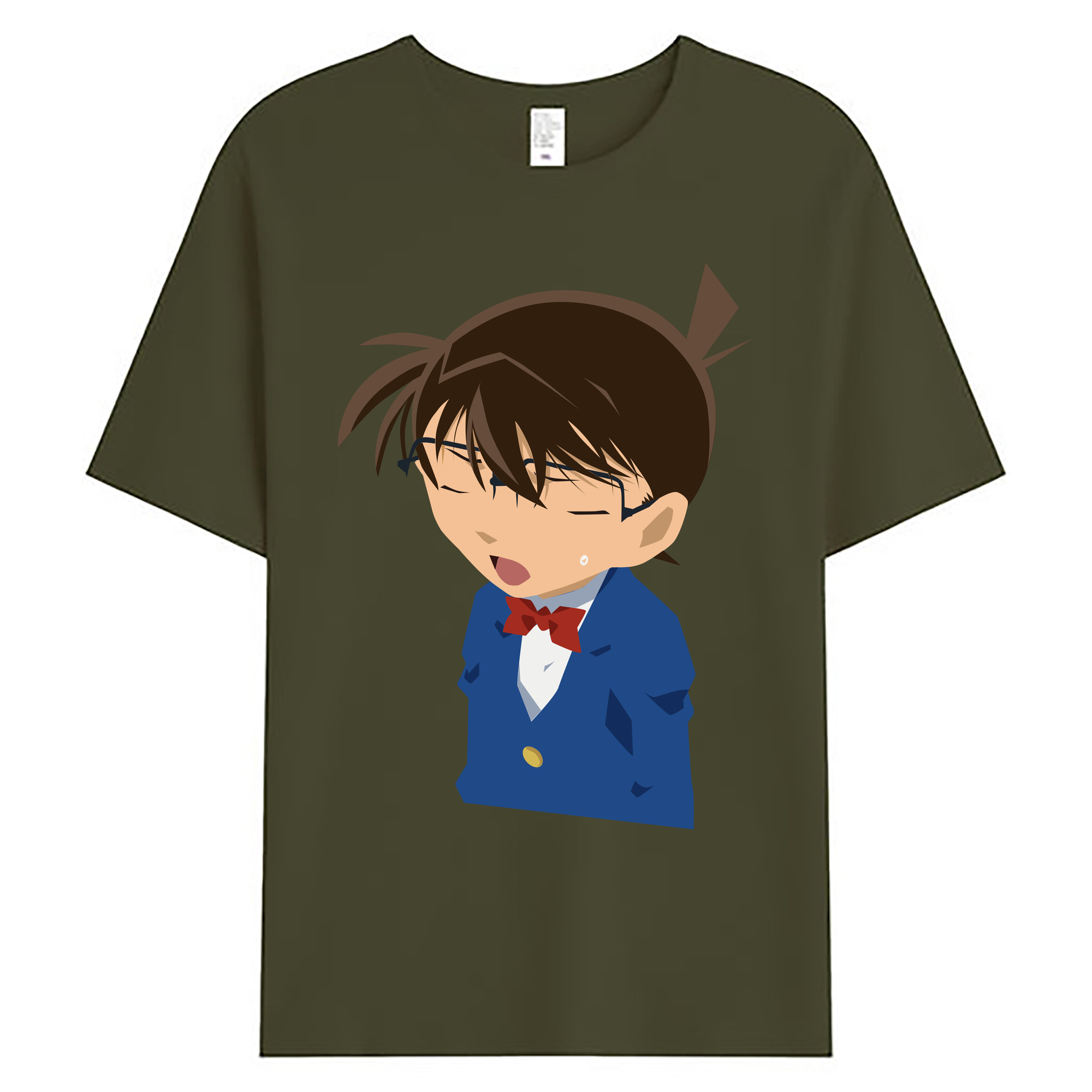（画像用） 名探偵コナン 江戸川 コナン Detective Conan Conan Edogawa 綿100％ メンズ半袖Tシャツ｜肌触りやわらか＆通気性